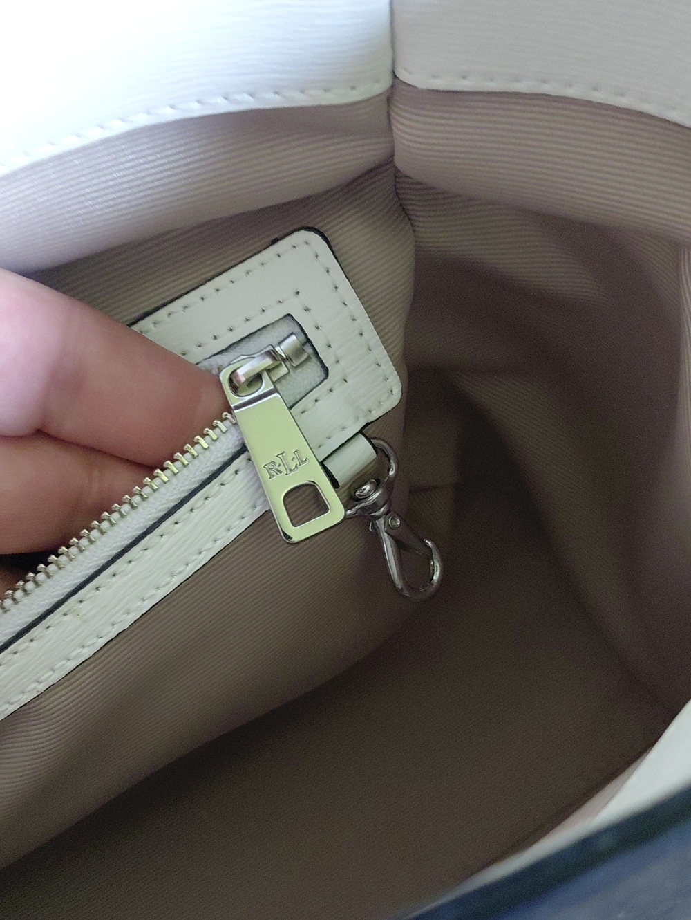 Lauren Ralph Lauren Colorblock Tote With Matching Pouch - Picture 11 of 16